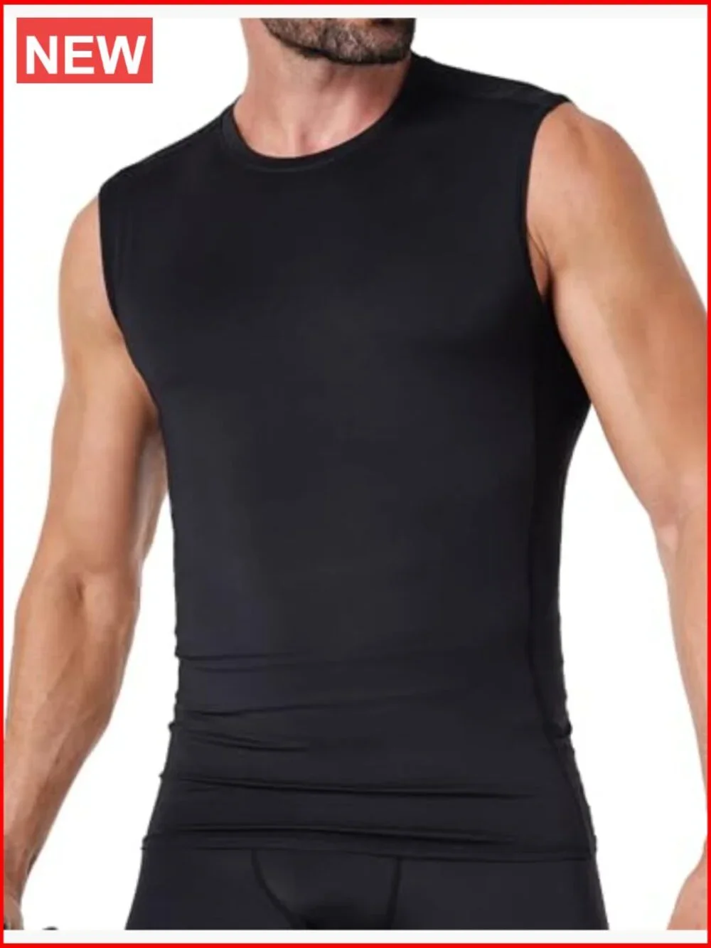5 Pack Men's Athletic Compression Tank Tops Sleeveless Workout Shirts Base Layer